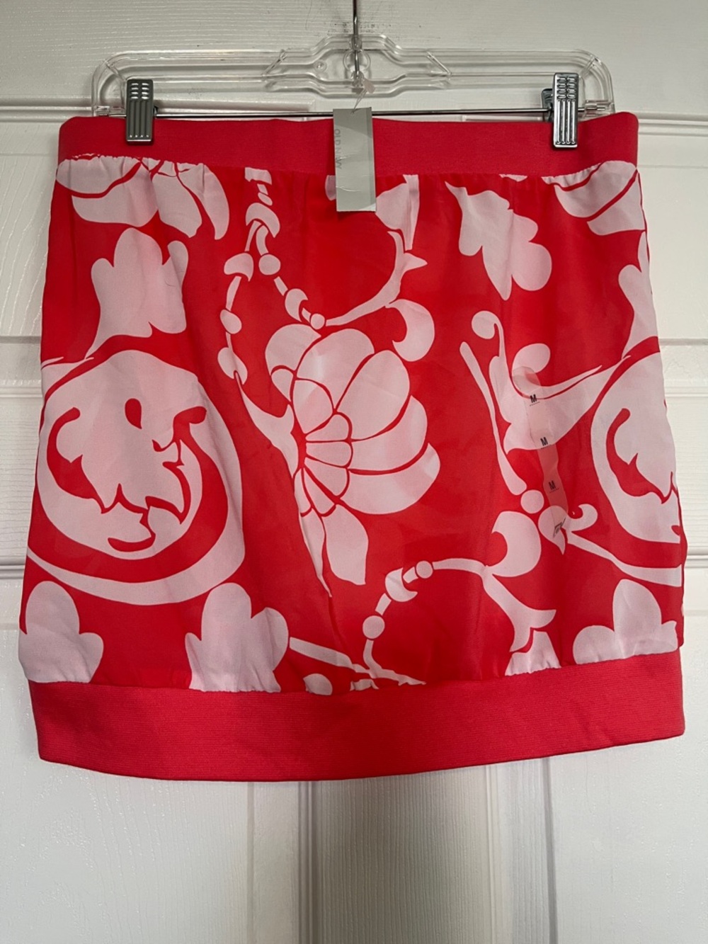 Old Navy Strapless Tube Top Women’s M - Coral Floral Lightweight - NWT